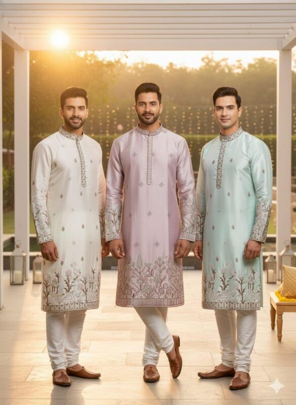 Launching Lekha Sal 18 Pure Silk Thread Work Kurta With Pajama Wholesale 2026