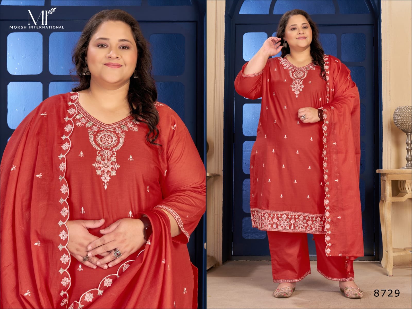 Latest Moksh Plus Size Pure Cotton Vol 2 Cotton Embroidered Kurti With Bottom Dupatta Wholesale 2026