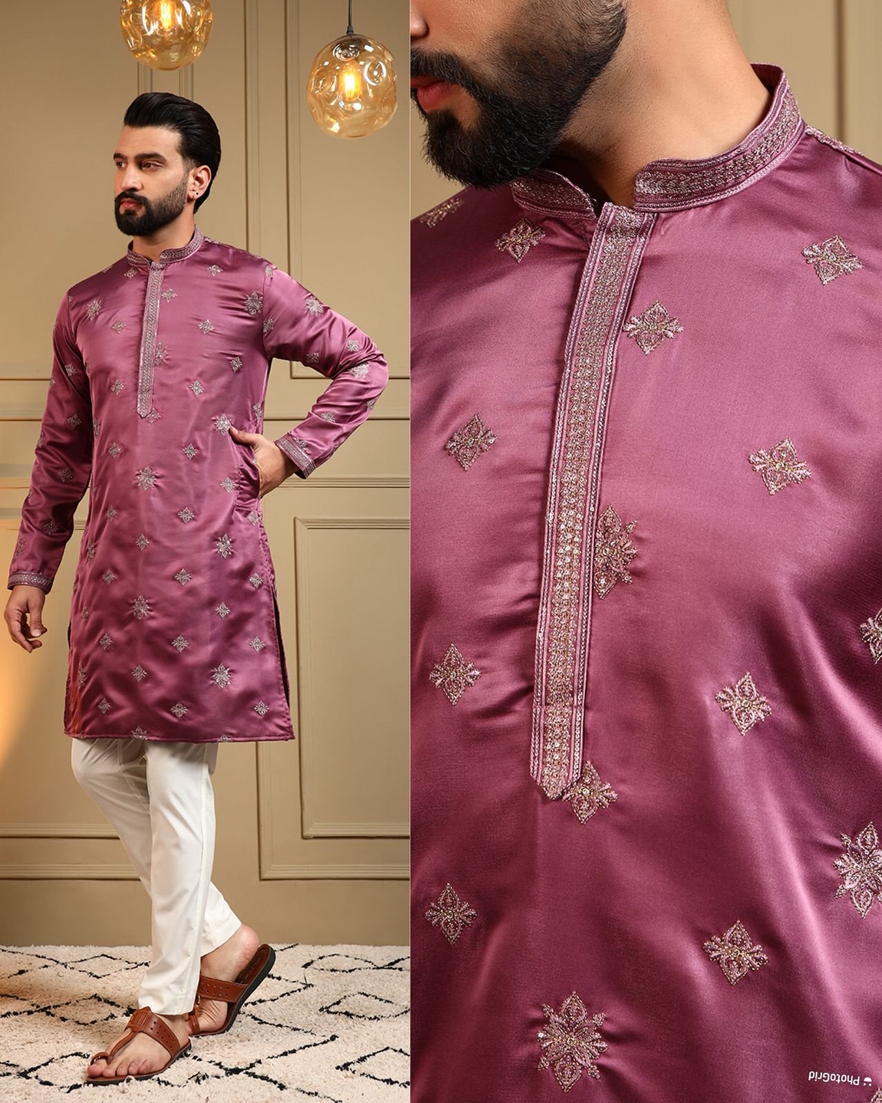 Lekha LI Grand Utsav Vol 3 Royal Silk Embroidery Sequins Work Kurta Pajama Wholesale