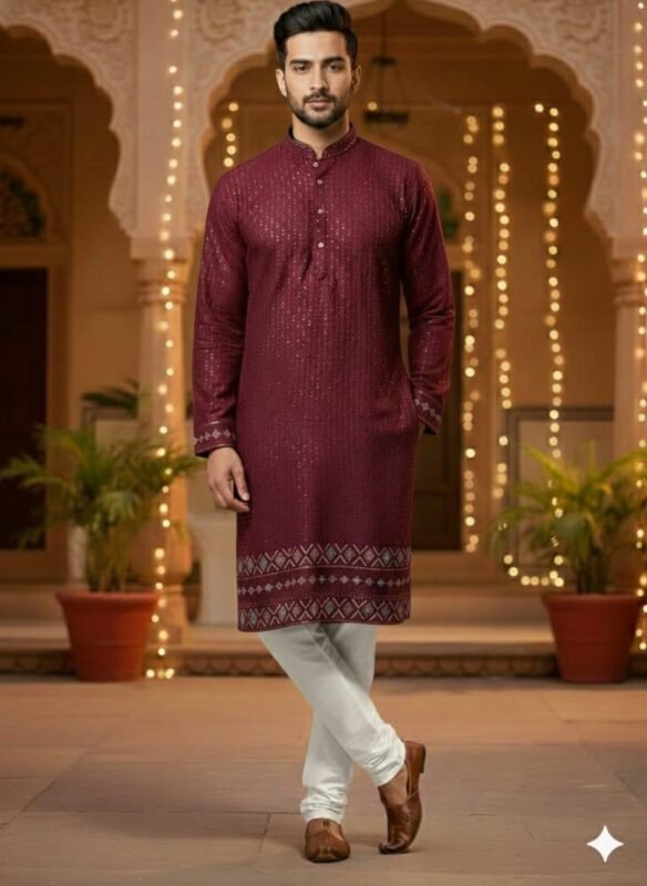 Buy lekha Sal 24 Silk Thread Sequins Work Kurta Pajama Wholesale 2026