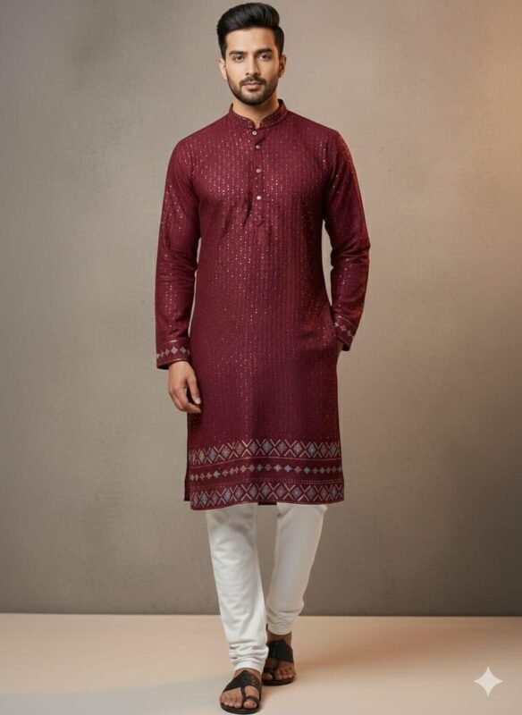 Buy lekha Sal 24 Silk Thread Sequins Work Kurta Pajama Wholesale 2026