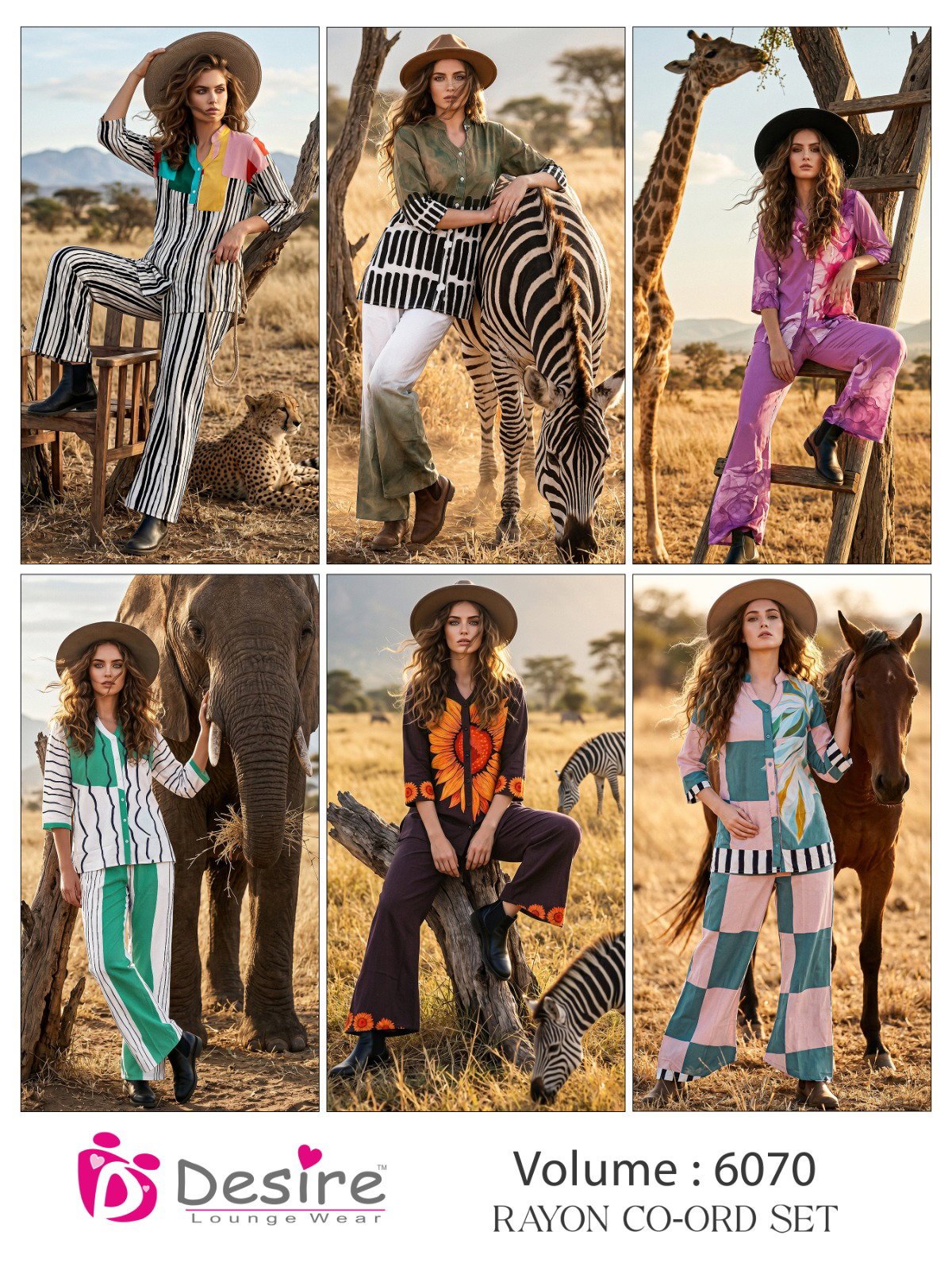 Latest Desire Premium Vol 6070 Rayon Printed Co Ord Set Collection Wholesale 2026