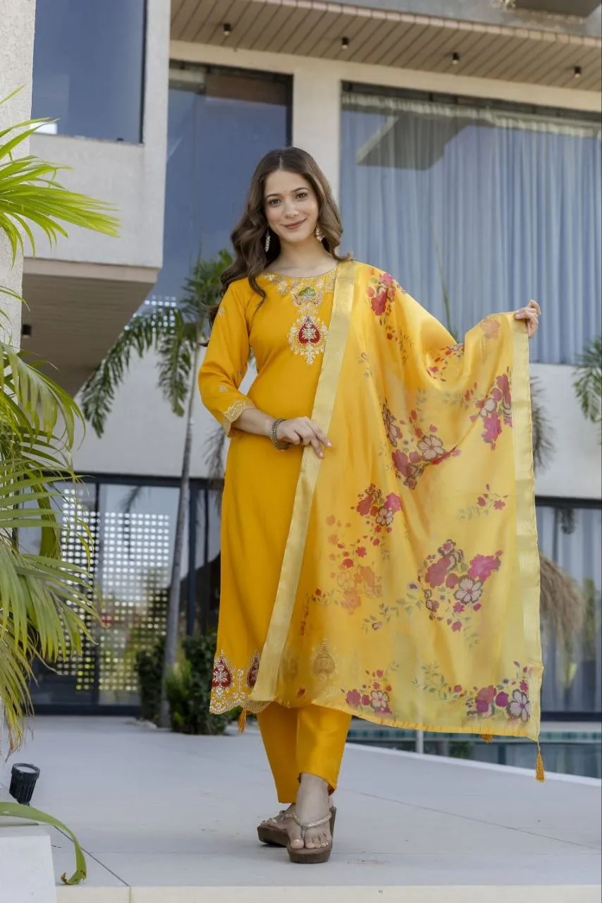Beautiful Zarin 05 Chanderi Cotton Festival Kurti Pant Dupatta Set Online Surat 2026