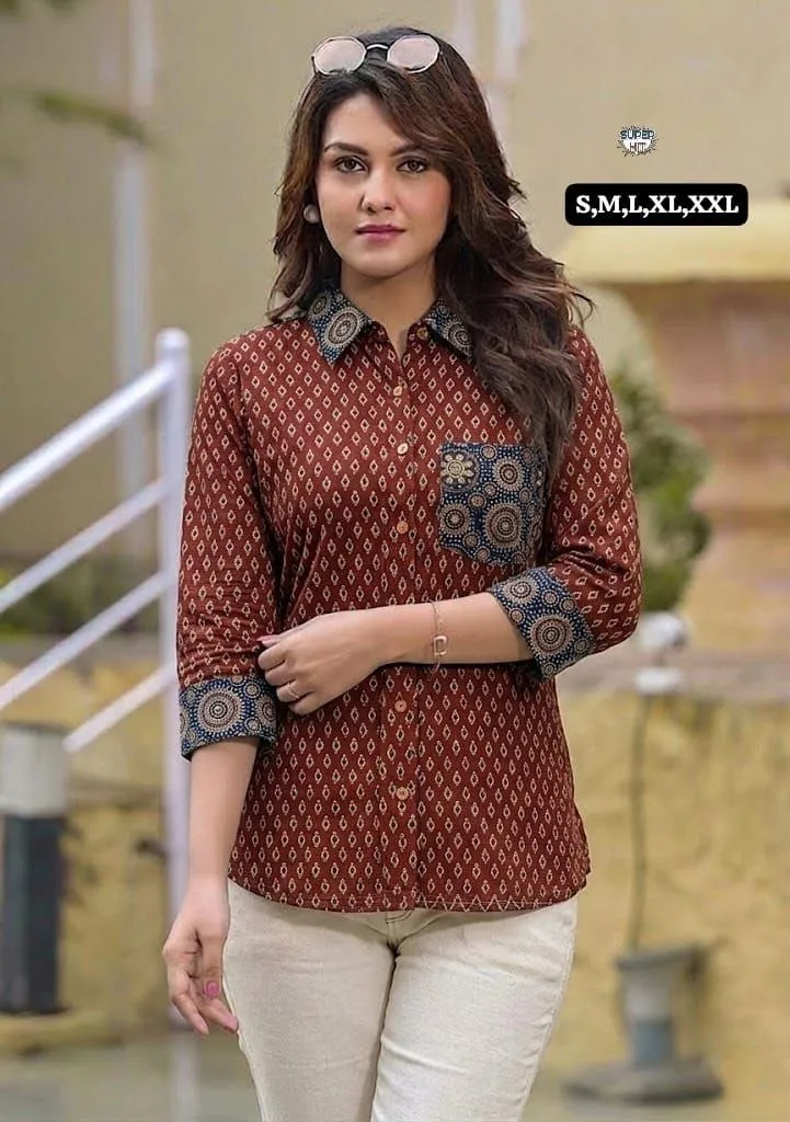 Laxmy 1106 Cotton Jaipuri Printed Office & Daily Wear Short Top Online Wholesale Surat