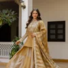Stylish Pure Banarasi Viscose Silk Golden Lehenga Skirt Dupatta Online RRC 44 2026