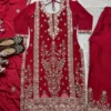 NFD 5062 Chinon Silk Embroidery Readymade Dress Wholesale Surat