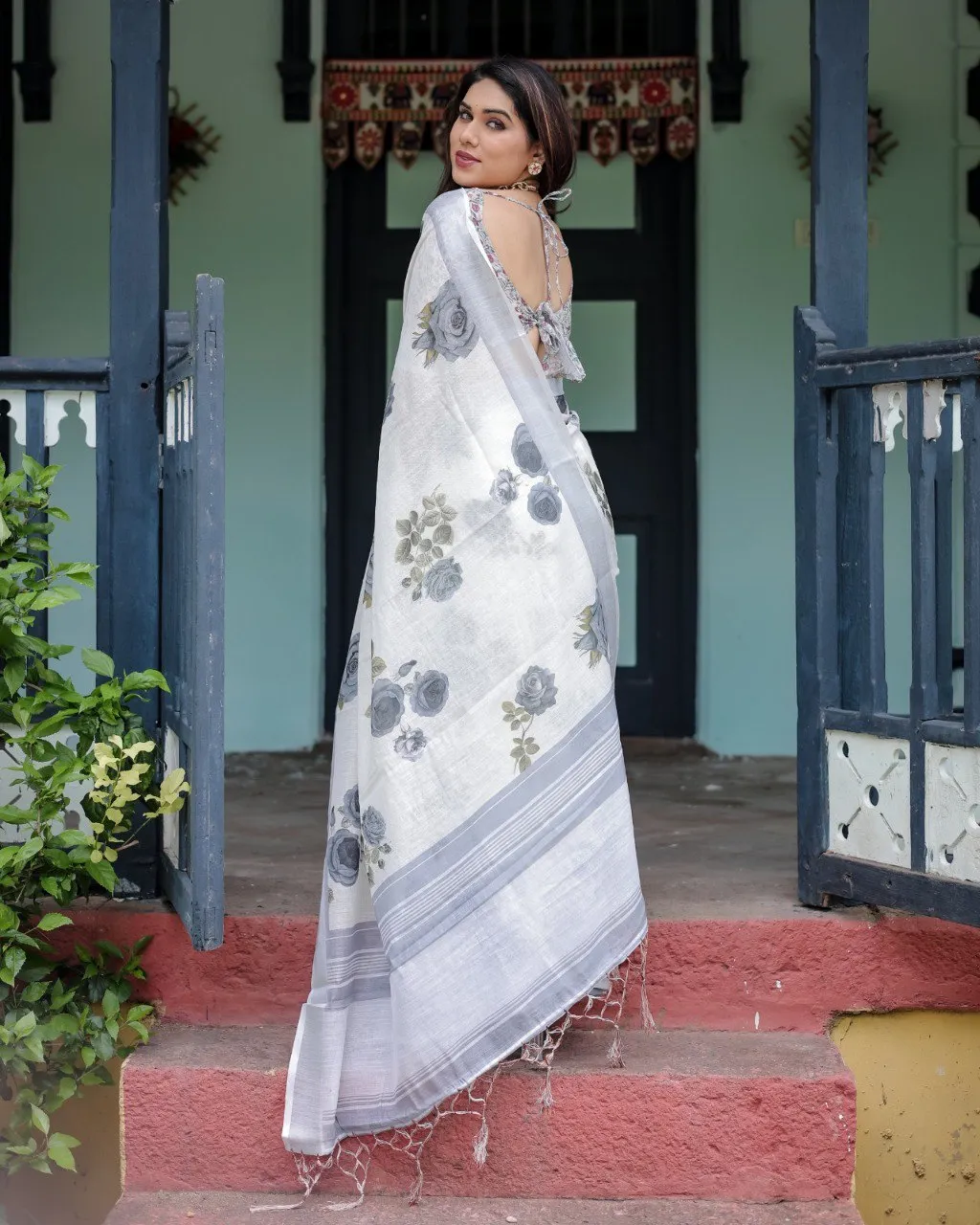 Launching VFT Gajji Creap Silk Ajrakh Printed Daily Wear Saree Manufacturers In Surat 2026