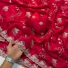 SNT Space Silk Saree With Embroidery Work Wedding Collection
