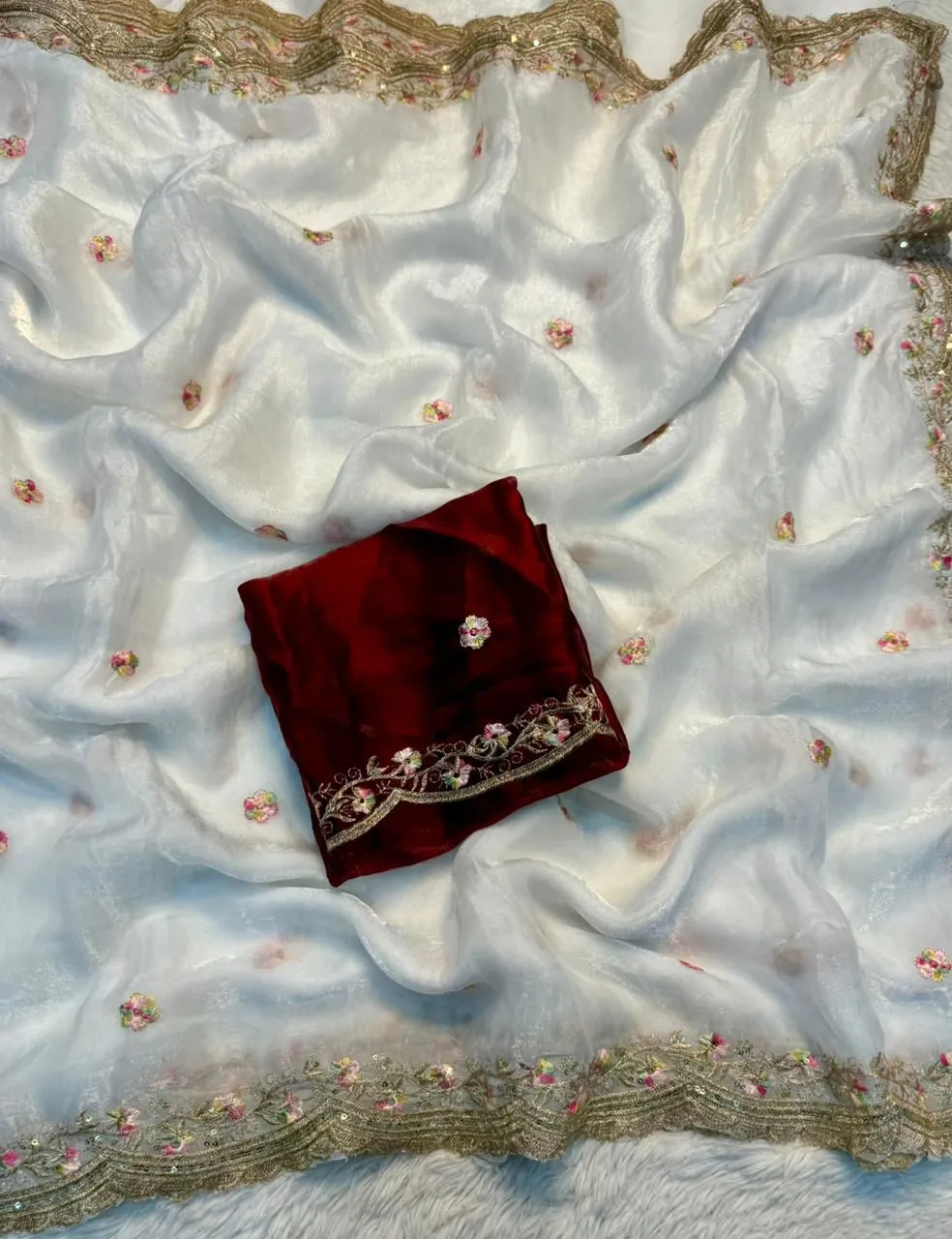 Stylish SNT Space Silk Saree Sequence Embroidery Wholesale Collection 2026