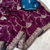 Latest RC1 Satin Chiffon Codding Foil Work Saree Wholesale 2026