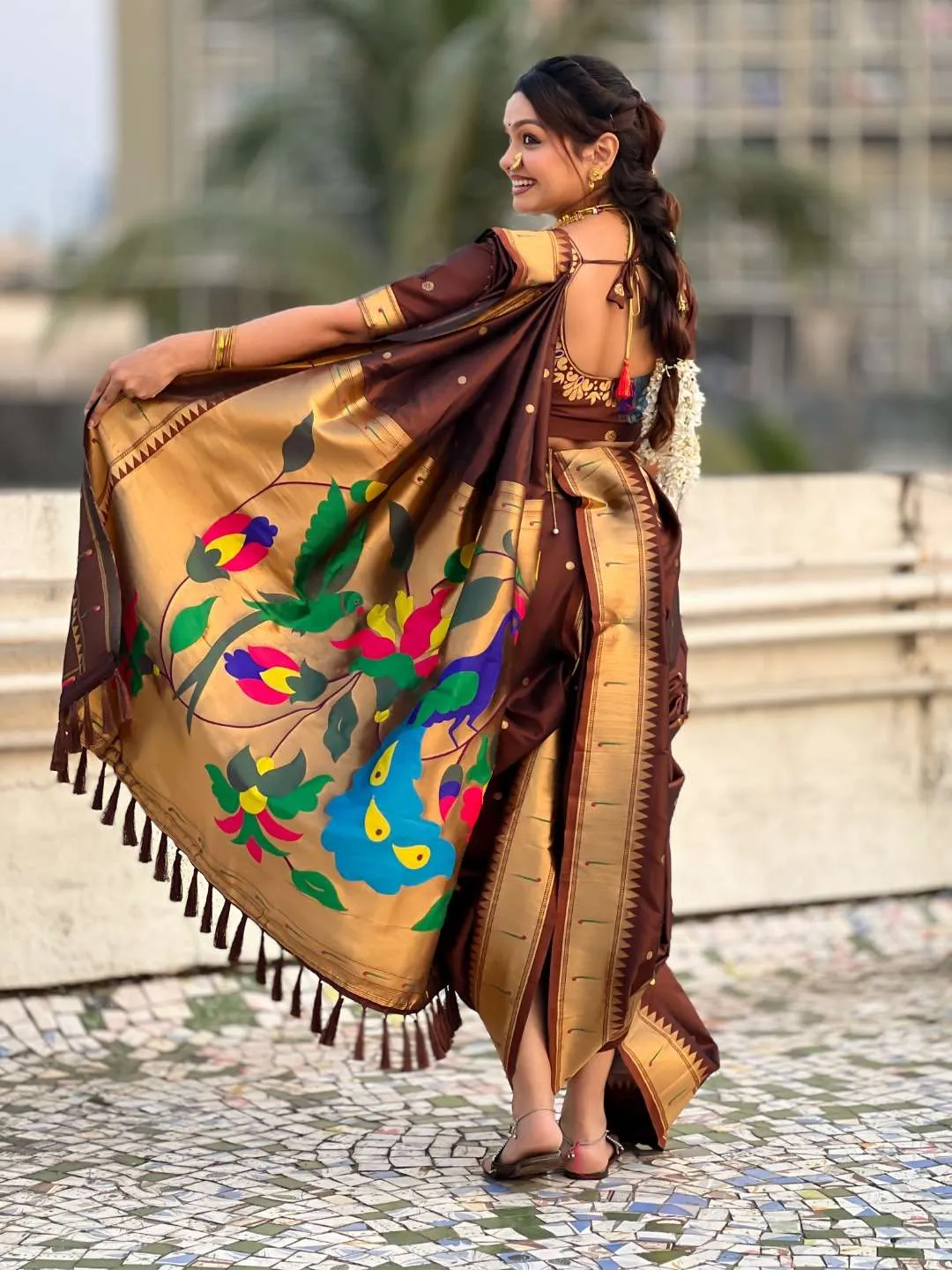 Launching BLJ Nauvari Maharashtra Paithani Silk 9 Yard Saree Online Wholesale Surat India 2026