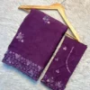 SNT Soft Crush Silk Saree With Sequence Embroidery Work latest Collection