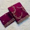 Latest SNT Space Silk Saree Sequence Embroidery Heavy Work 2026