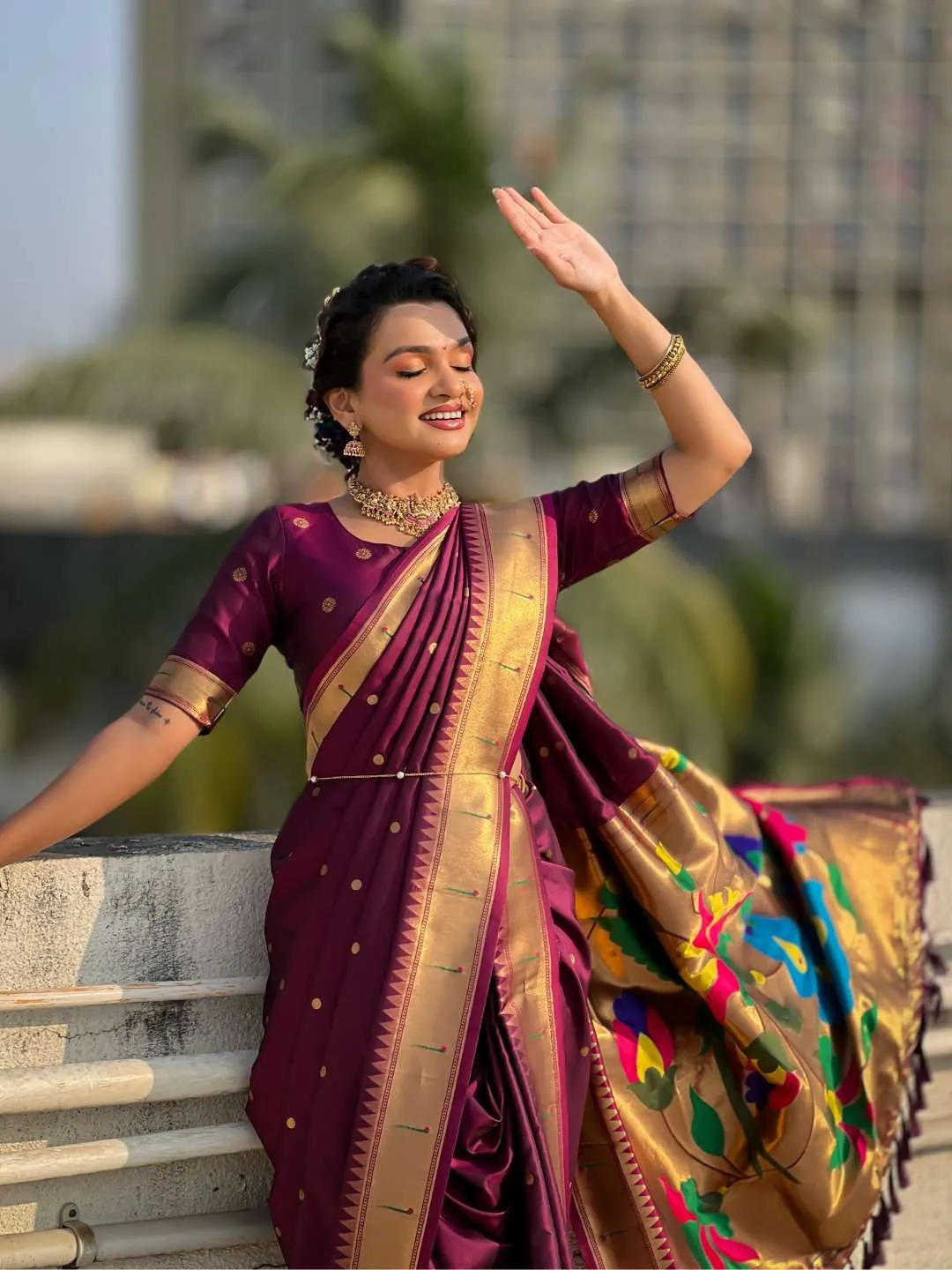 Launching BLJ Nauvari Maharashtra Paithani Silk 9 Yard Saree Online Wholesale Surat India 2026