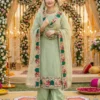 Kb 4107 Georgette Embroidery Work Wedding Wear Pakistani Suit Wholesale Surat