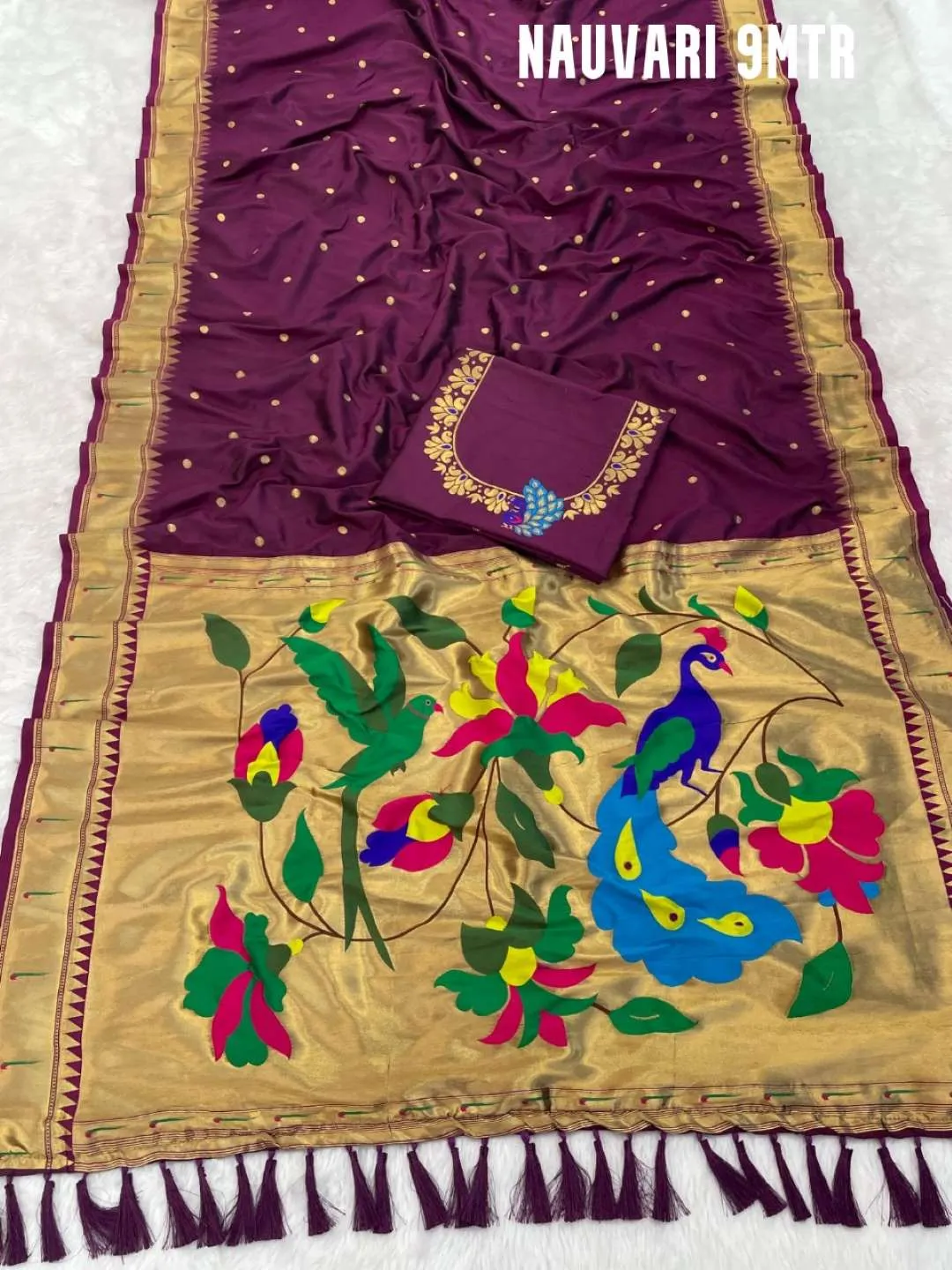 Launching BLJ Nauvari Maharashtra Paithani Silk 9 Yard Saree Online Wholesale Surat India 2026