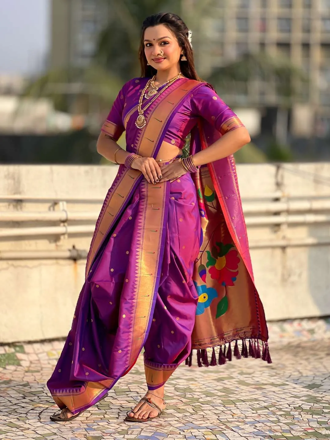 Launching BLJ Nauvari Maharashtra Paithani Silk 9 Yard Saree Online Wholesale Surat India 2026