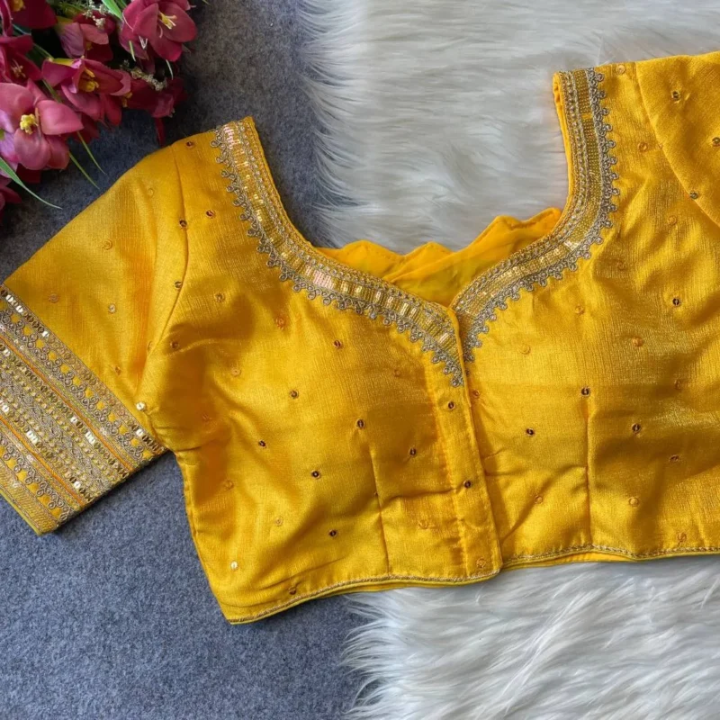 Latest Ruhi Milan Silk Embroidery Work Festival Ready To Wear Blouse Wholesale 2026