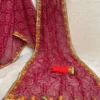 Viscose Georgette Bandhani Gota Work Saree Wholesale SANB