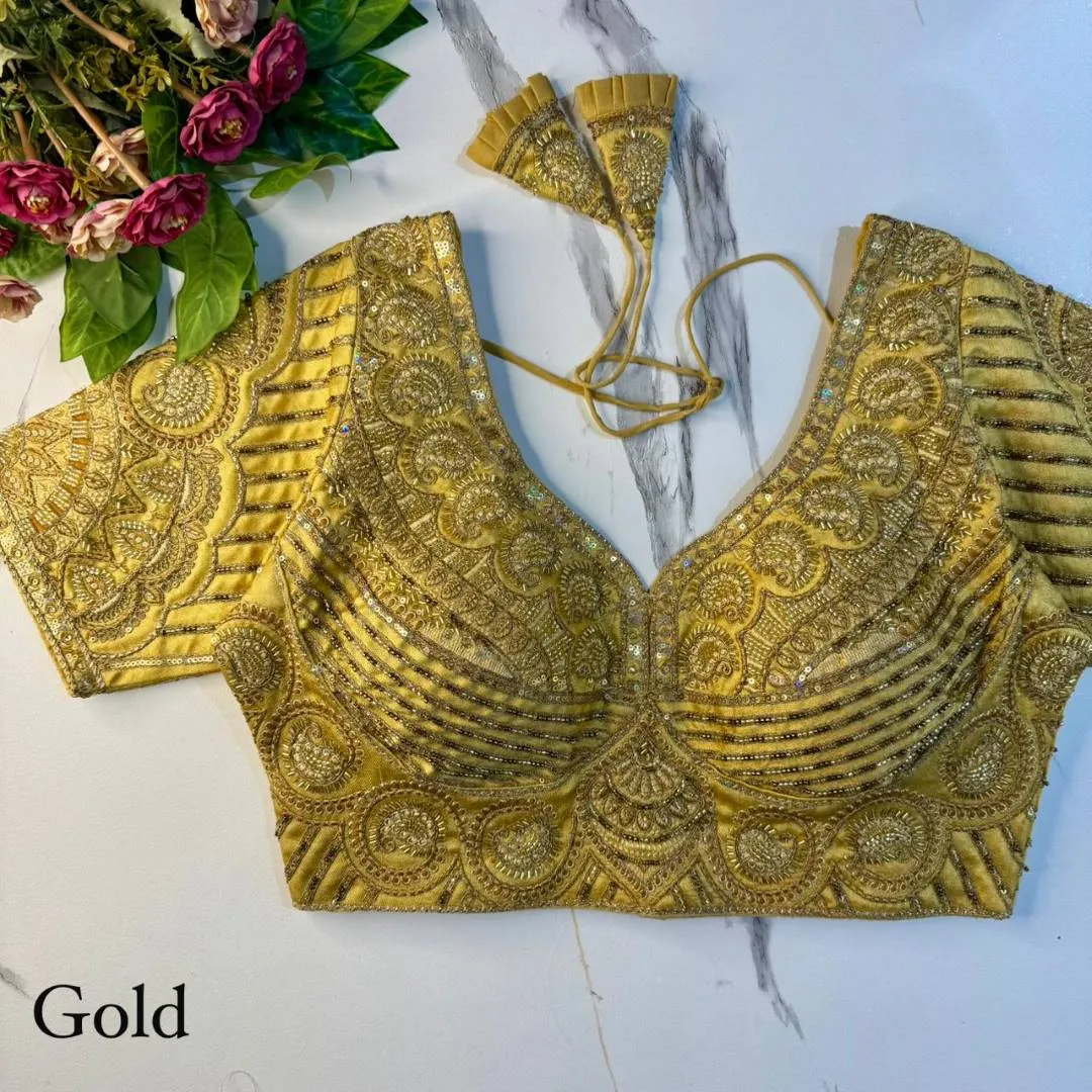 Priyal Italian Silk Sequence Wedding Readymade Blouse Wholesale Surat