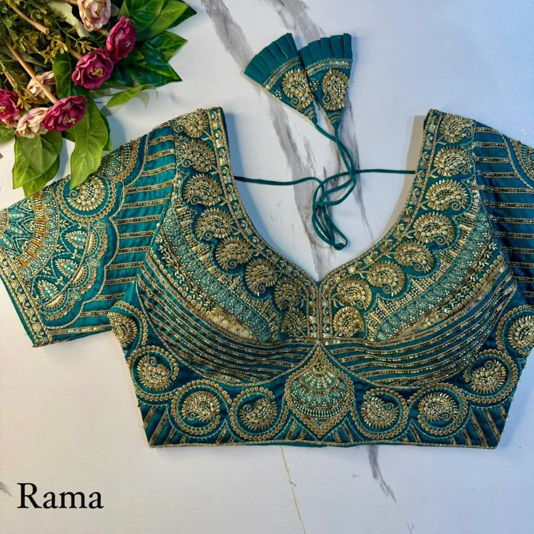 Priyal Italian Silk Sequence Wedding Readymade Blouse Wholesale Surat