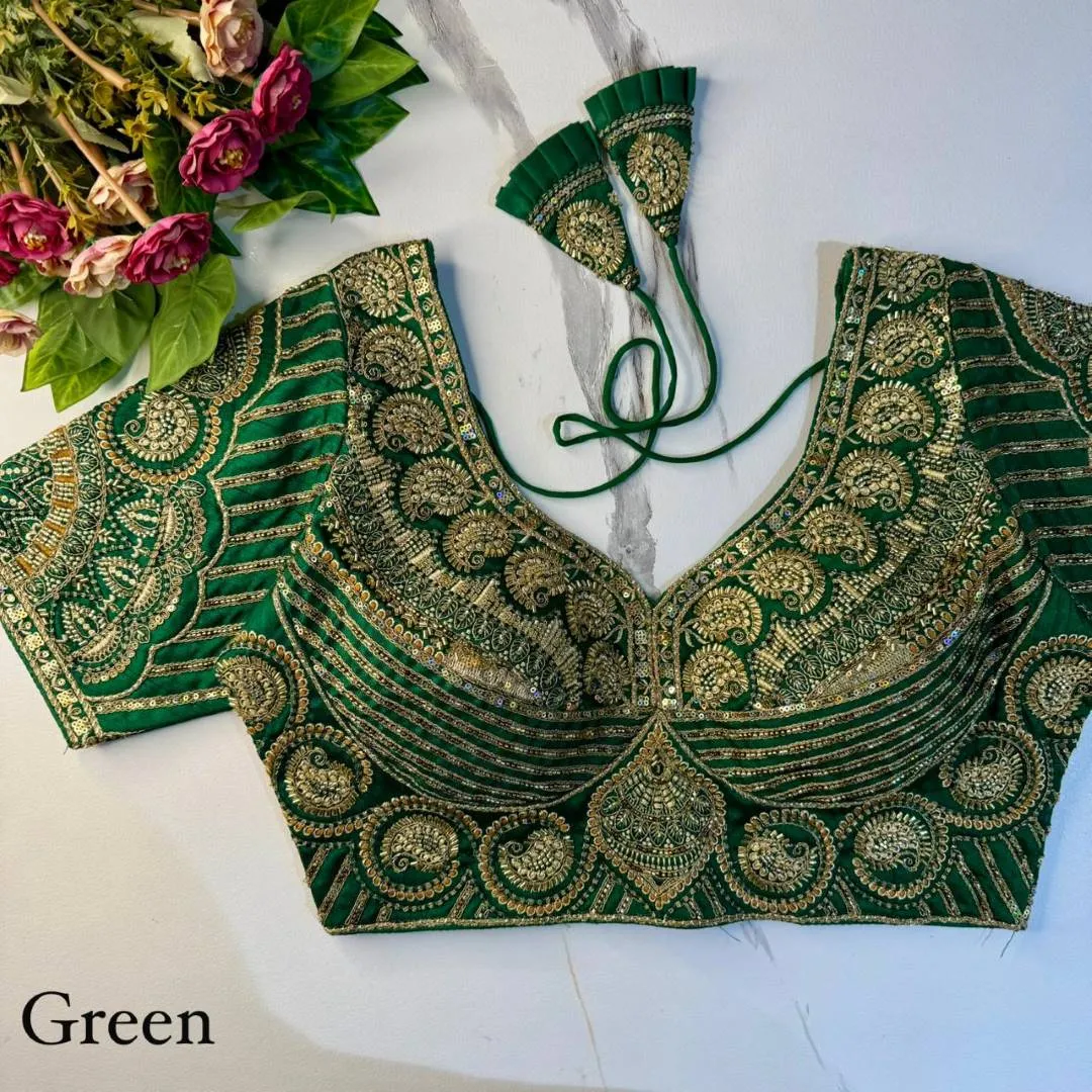 Priyal Italian Silk Sequence Wedding Readymade Blouse Wholesale Surat