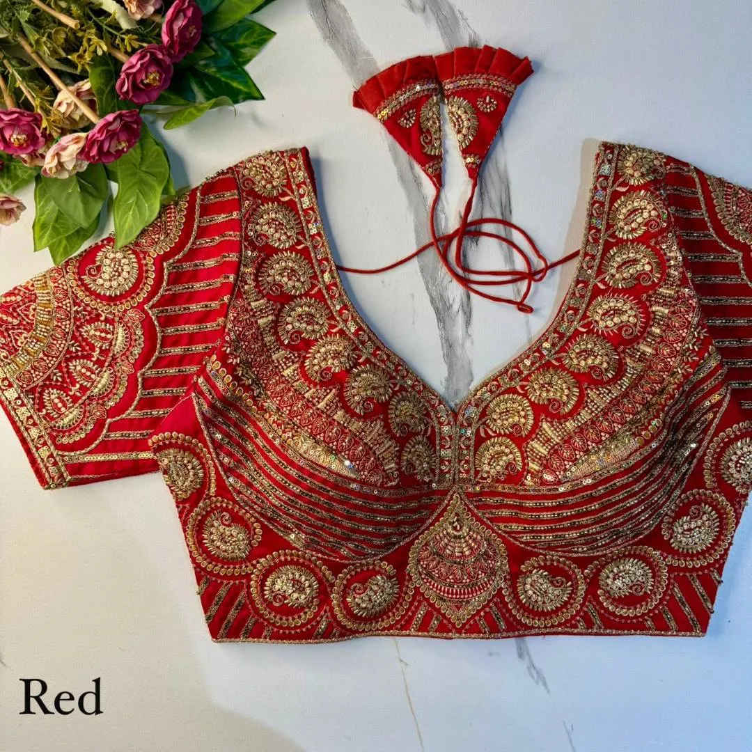 Priyal Italian Silk Sequence Wedding Readymade Blouse Wholesale Surat