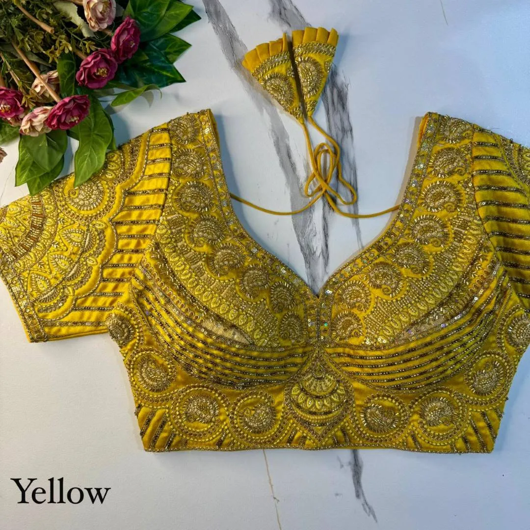 Priyal Italian Silk Sequence Wedding Readymade Blouse Wholesale Surat