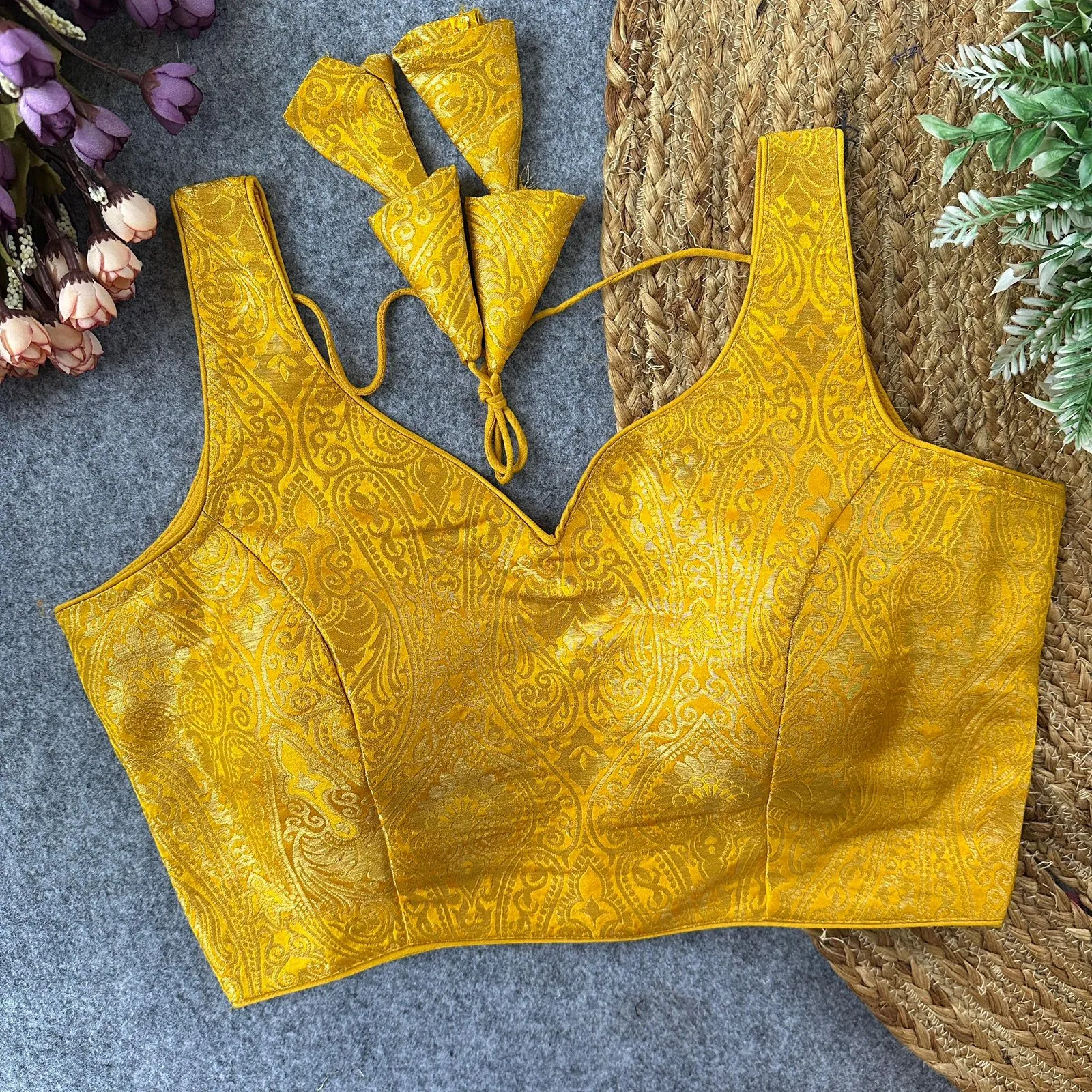 Stylish Ruhi Banarasi Silk Bollywood Zari Work Readymade Blouse 2026