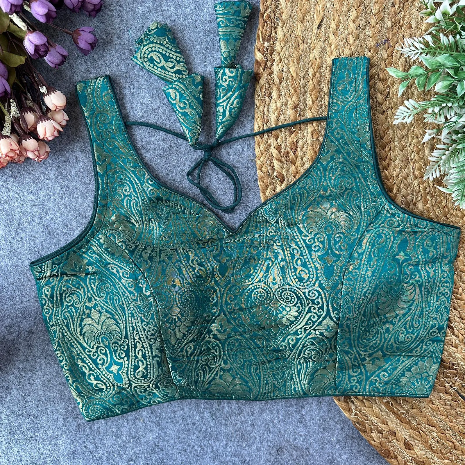 Stylish Ruhi Banarasi Silk Bollywood Zari Work Readymade Blouse 2026