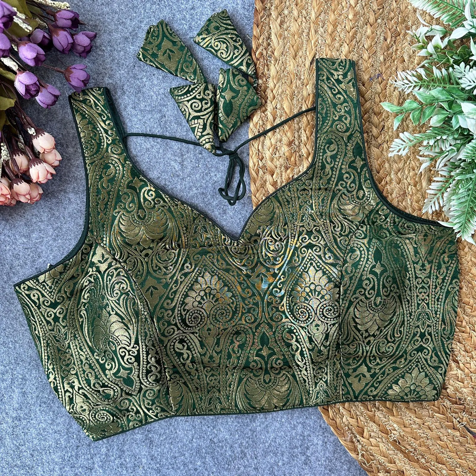 Stylish Ruhi Banarasi Silk Bollywood Zari Work Readymade Blouse 2026