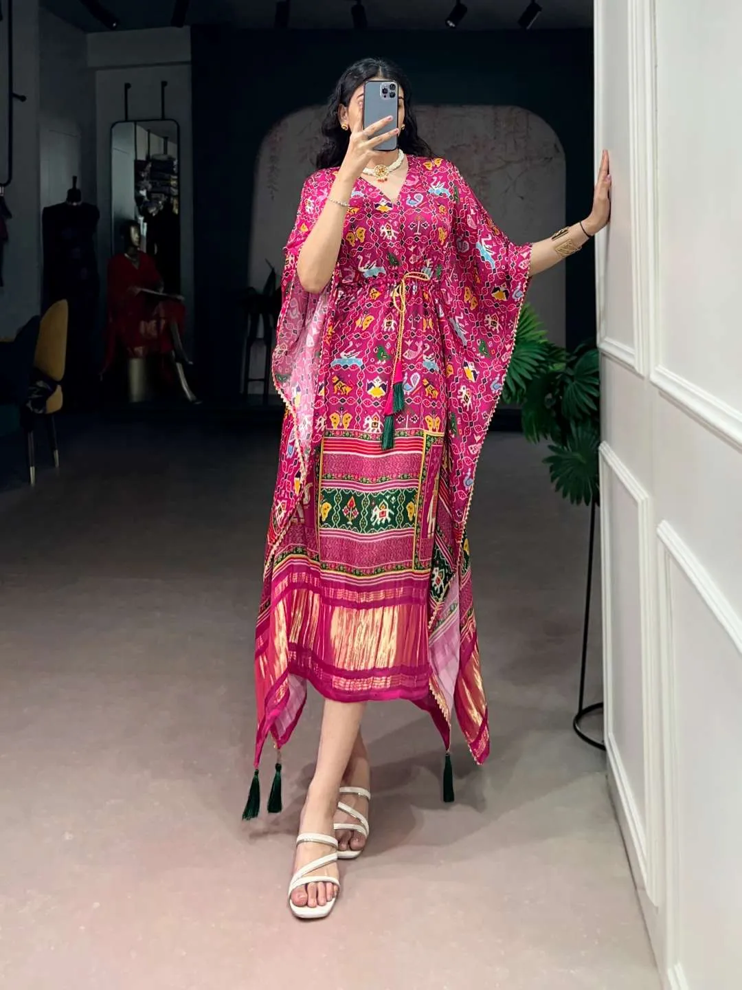 Beautiful WMN 3003 Pure Gaji Silk Kaftan Wholesale in India 2026
