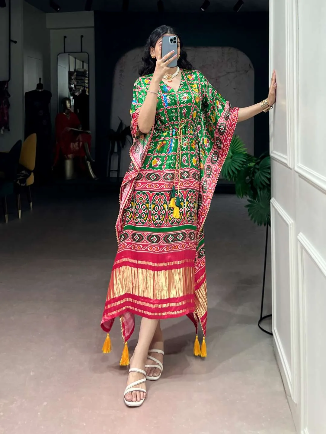 Beautiful WMN 3003 Pure Gaji Silk Kaftan Wholesale in India 2026