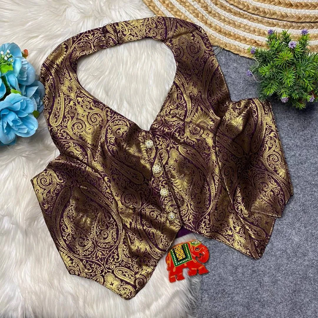 Ruhi Banarasi Silk South Style Readymade Blouse Collection