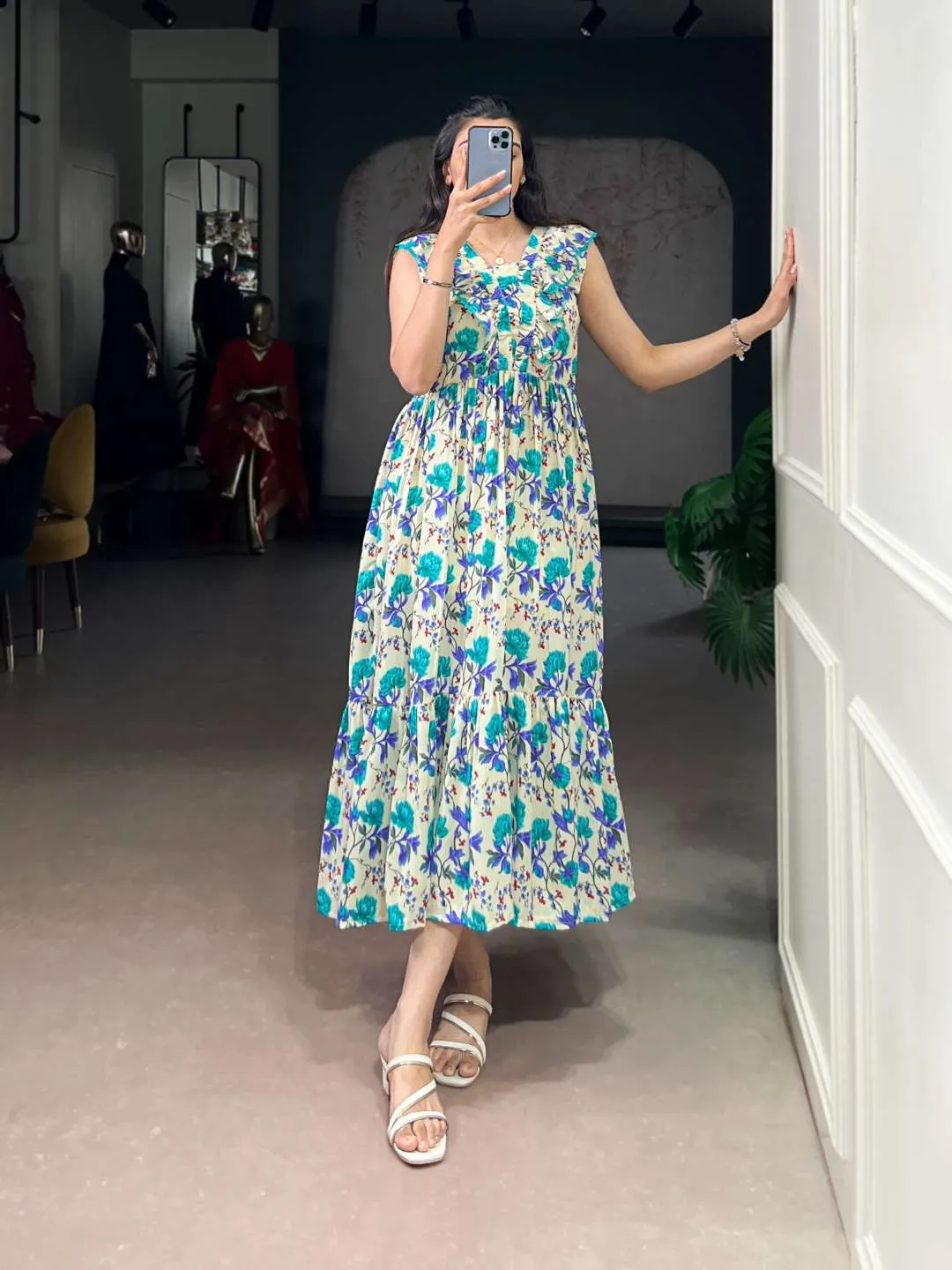 WMN 4506 Maslin Silk Frock Kurti Wholesale Supplier Surat