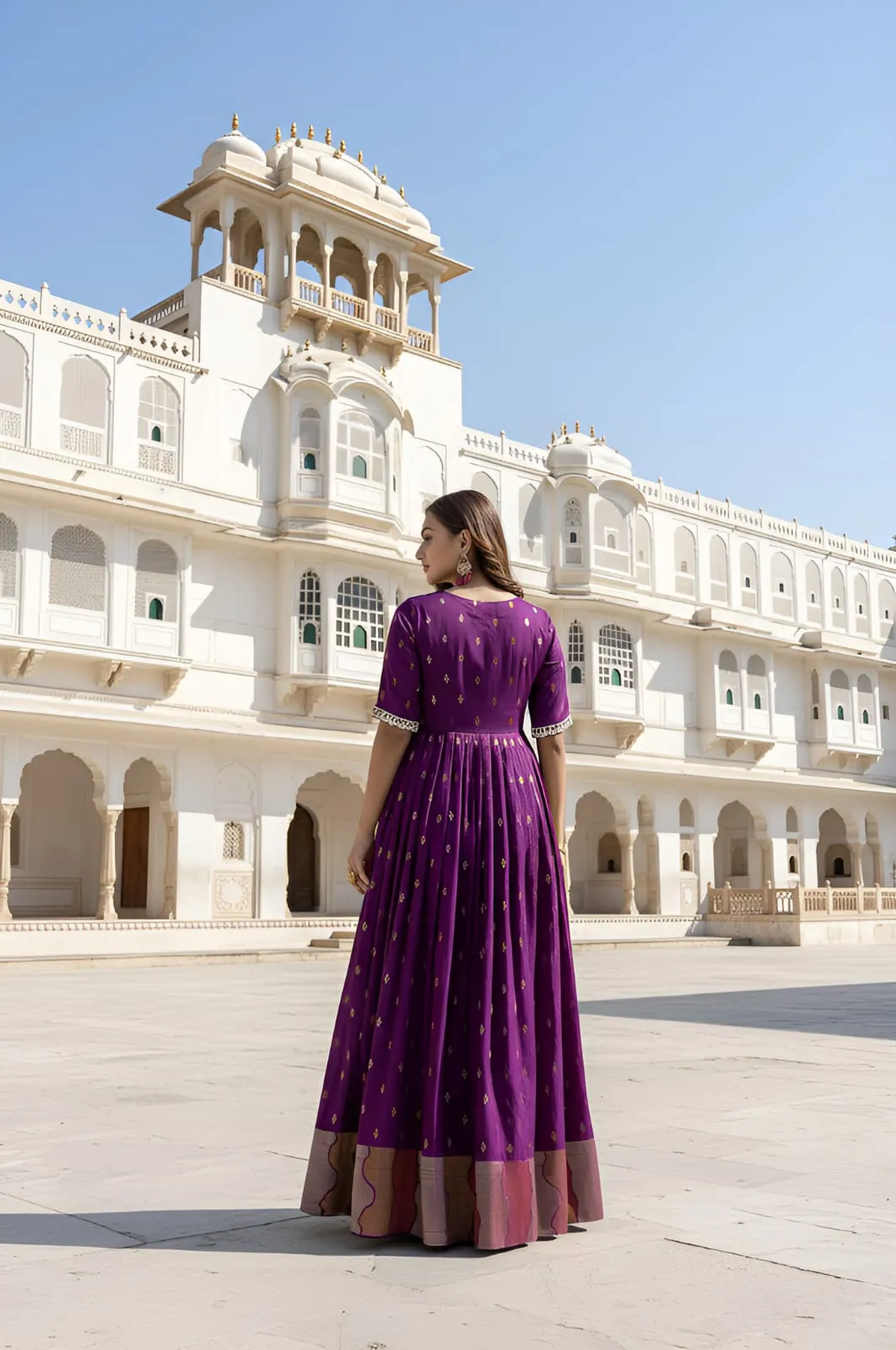 Latest TAF 2407 Craft Silk Women Gown Wholesale Surat India 2026