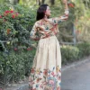TAF 2151 Silk Blend Kalamkari Gown Dress Wholesale Surat
