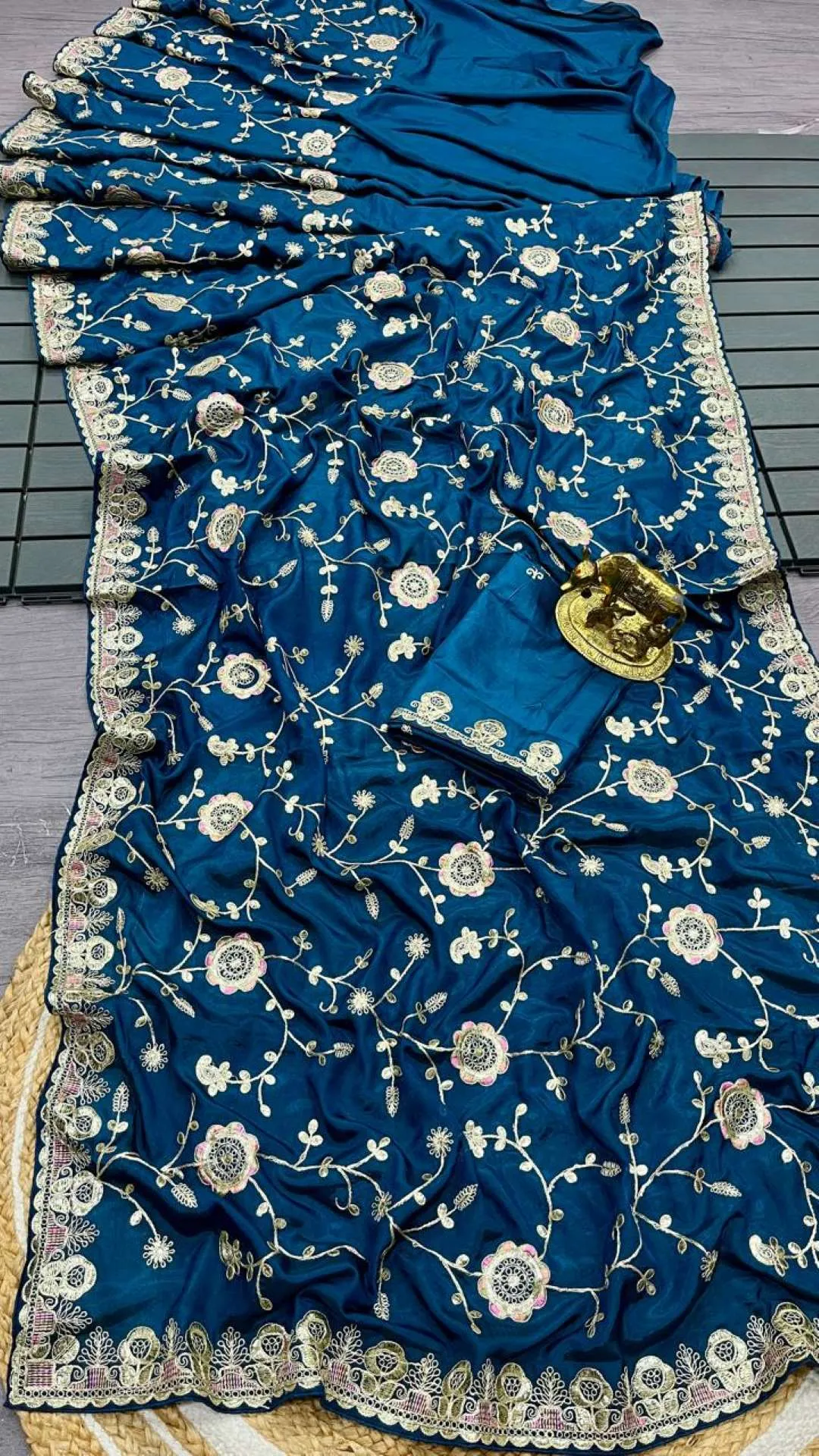 Karishma Urmila 2 Silk Foil Gota & Multi Work Saree Wholesaler India