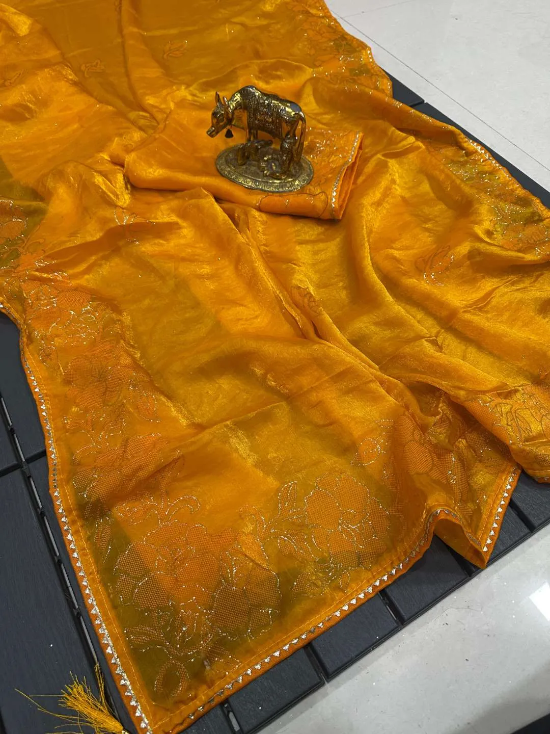 Karishma Fandy Silk Rose Printed Saree Online Surat Market