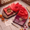 Karishma 3D Georgette Silver Padding Saree Wholesale Supplier Surat
