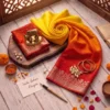Beautiful Karishma 3D Georgette Silver Padding Saree Wholesale Supplier Surat 2026