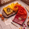 Beautiful Karishma 3D Georgette Silver Padding Saree Wholesale Supplier Surat 2026