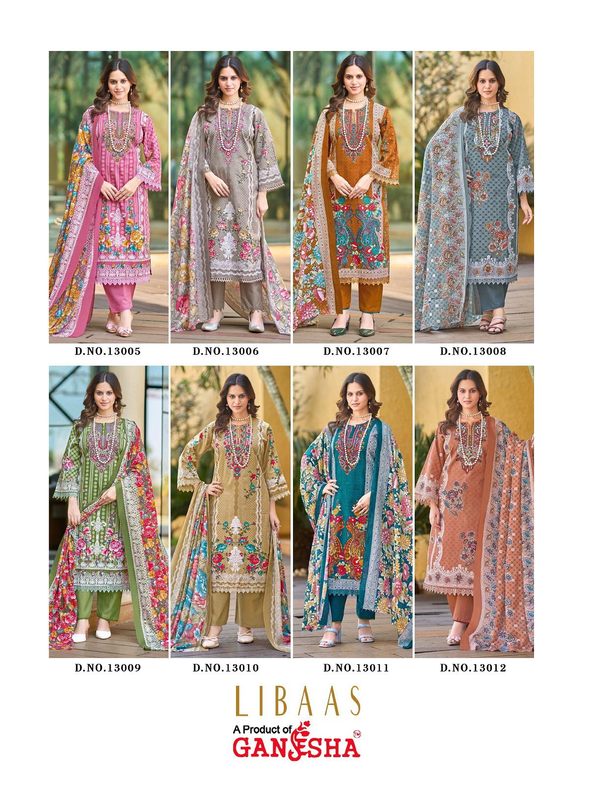 Ganesha Libaas Vol 13 Cotton Digital Printed Dress Material Collection Wholesale