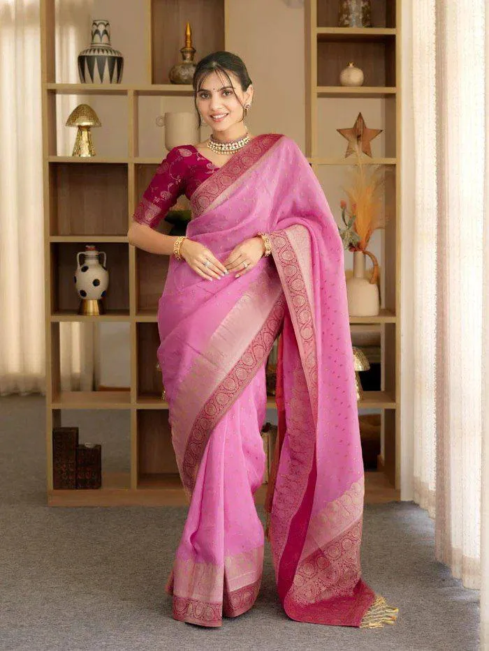Rani 6093 Lichi Silk Cloth Party Wear Jacquard Saree Wholesale Surat