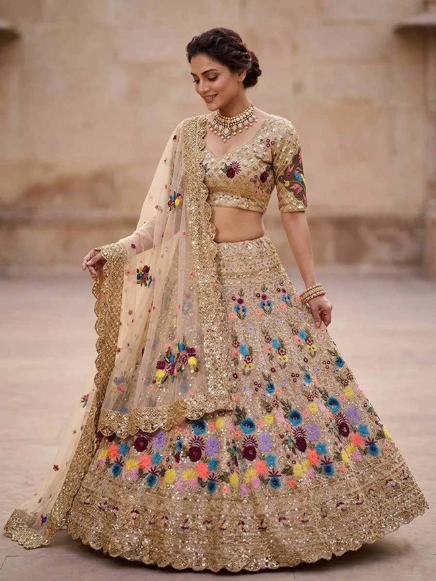 SBD 1612 Georgette Embroidery Work Wedding Lehenga Choli Wholesale Surat