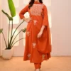 FFD Tesla Embroidery Festival Anarkali Gown Dupatta Set Wholesale