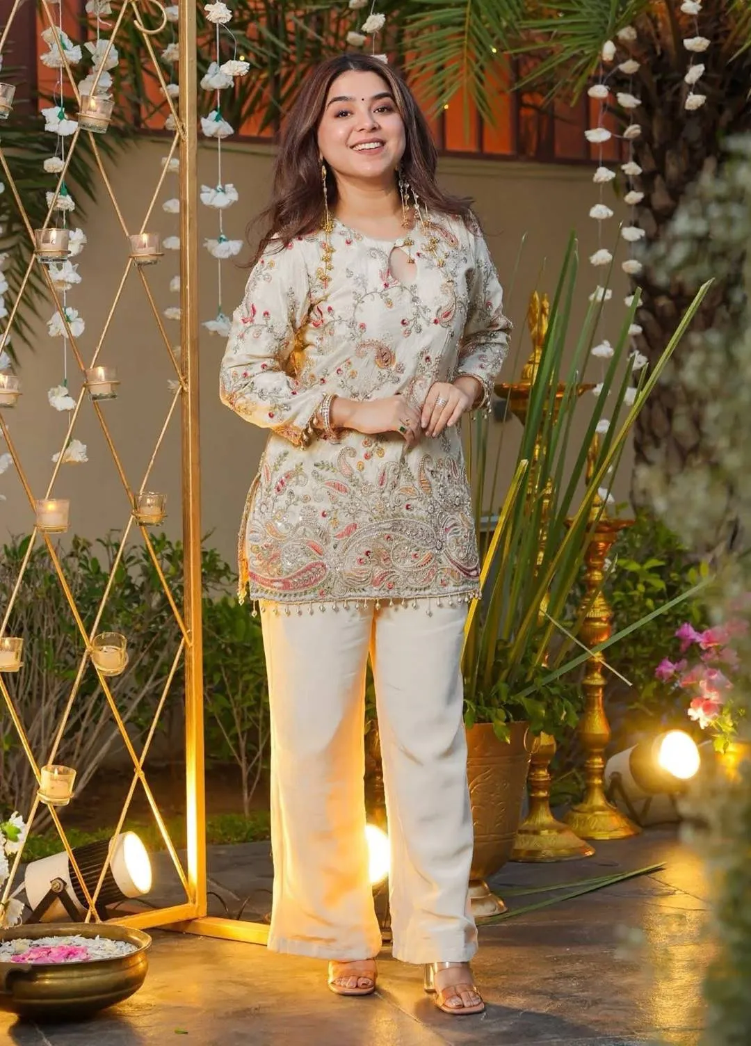 FFD French Crepe Embroidery Co Ord Set Wholesale Surat