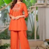 FFD Crepe Embroidery Festival Co Ord Set Wholesale Surat