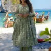 FFD Rayon Slub Printed Anarkali Sharara Suit Wholesale Surat