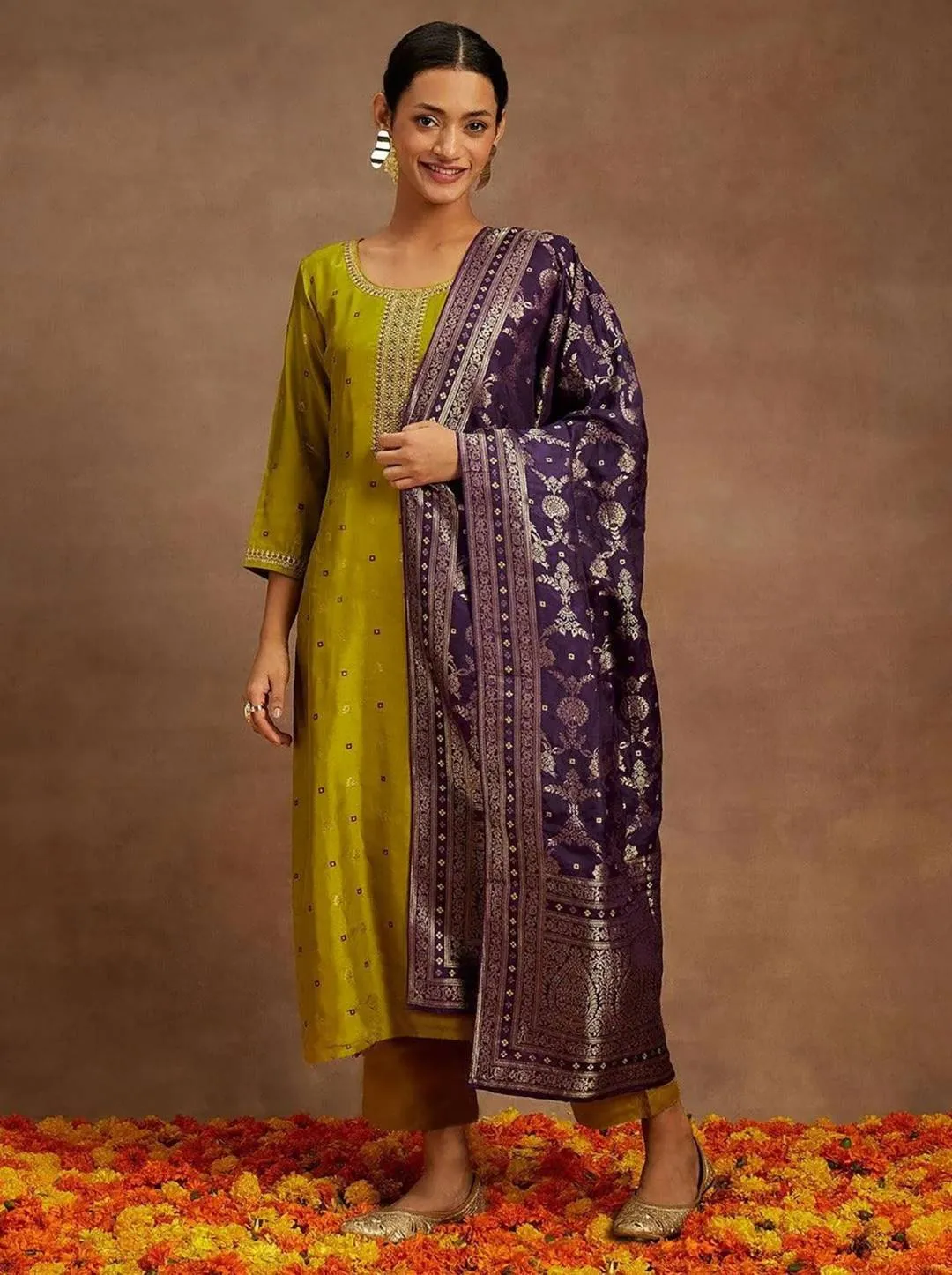 FFD Art Silk Weaving Festival Readymade Dress Wholesale Surat